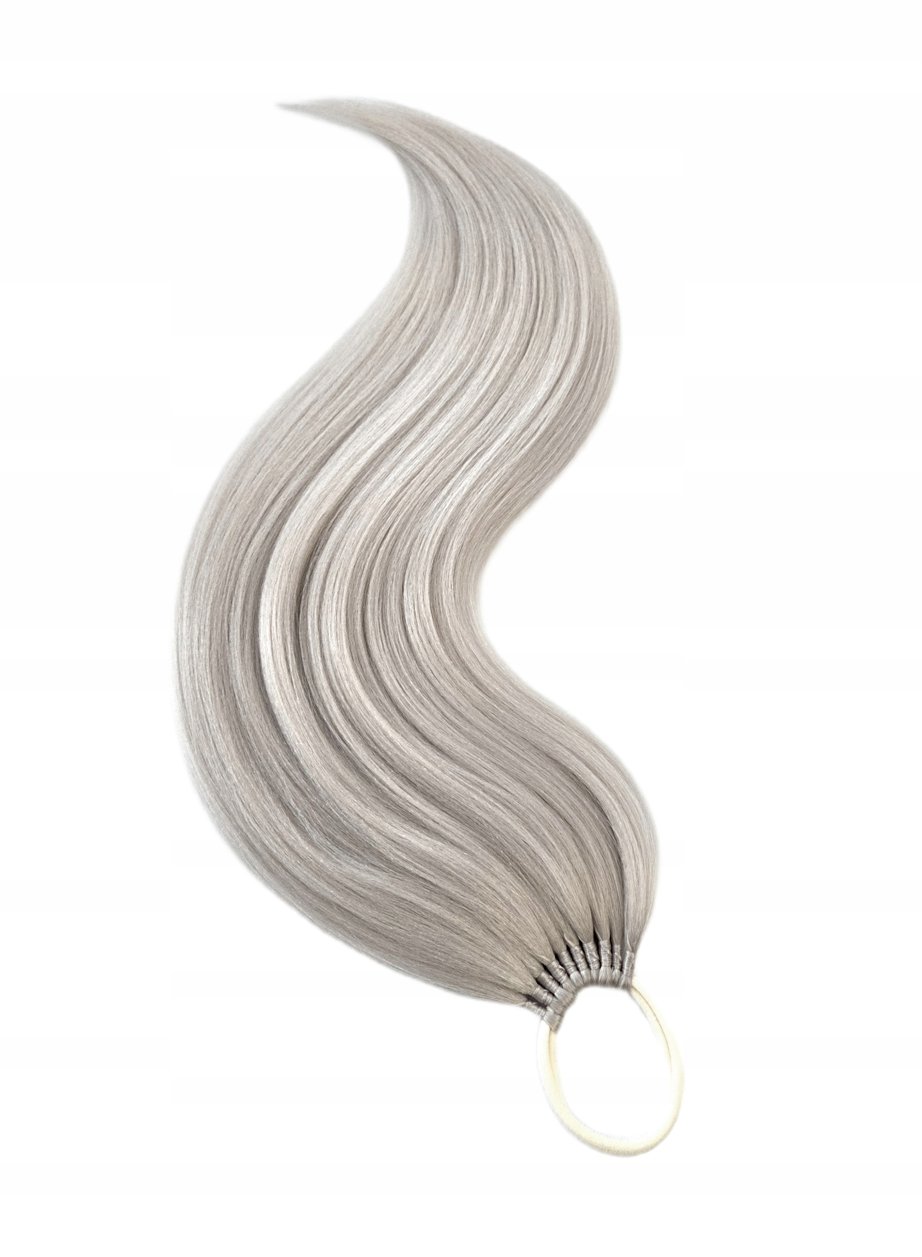 Připínací poník na gumičce, Příčesek, slaměný blond, Studená Blondýnka, 70 cm