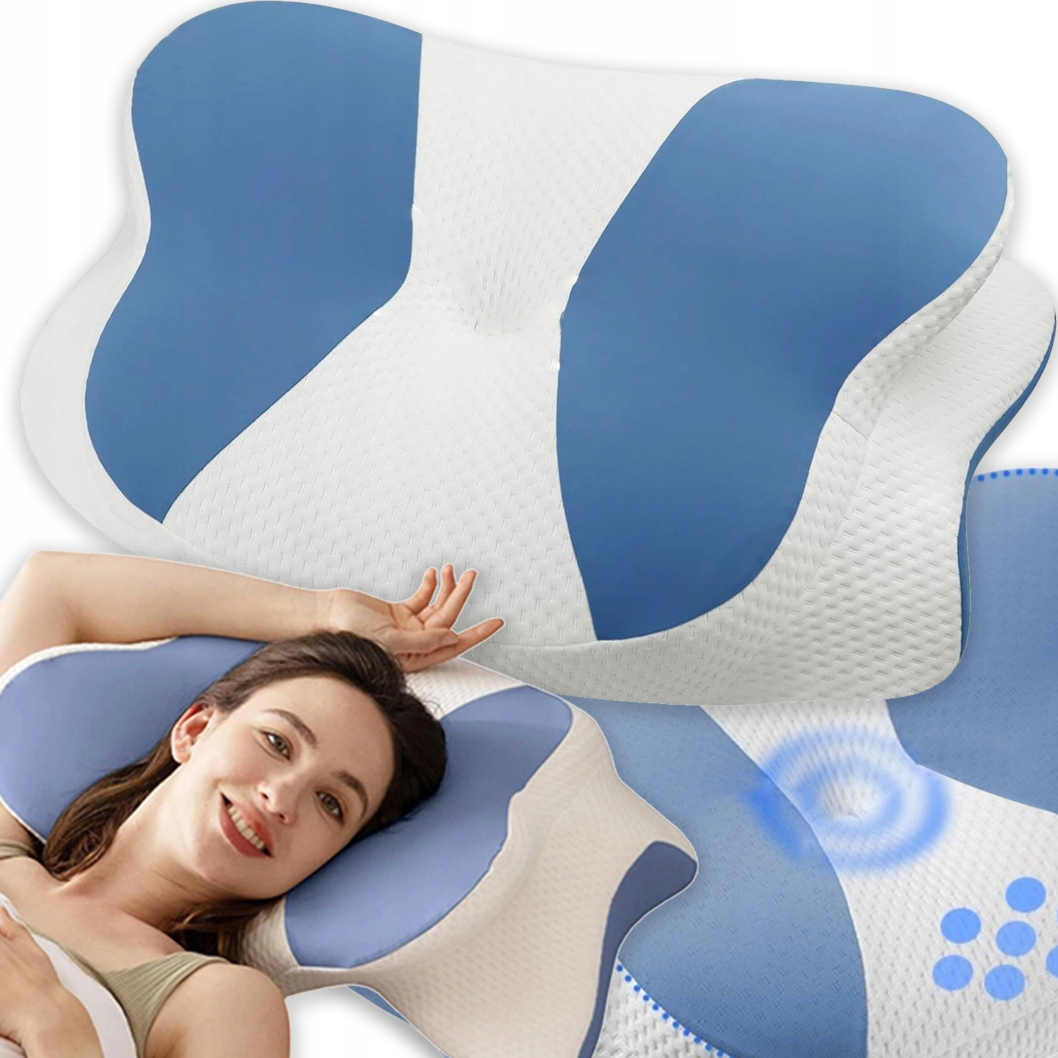 Poduszka Ortopedyczna Do Spania Ergonomiczna Podpora Głowy Szyi Pamięciowa