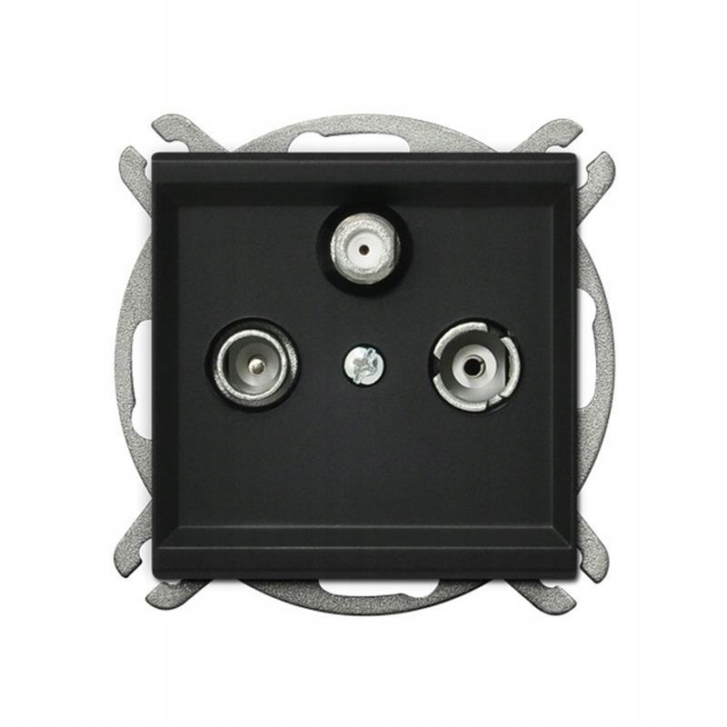 Ospel Sonáta černá zásuvka Rtv-sat GPA-RS/m/33