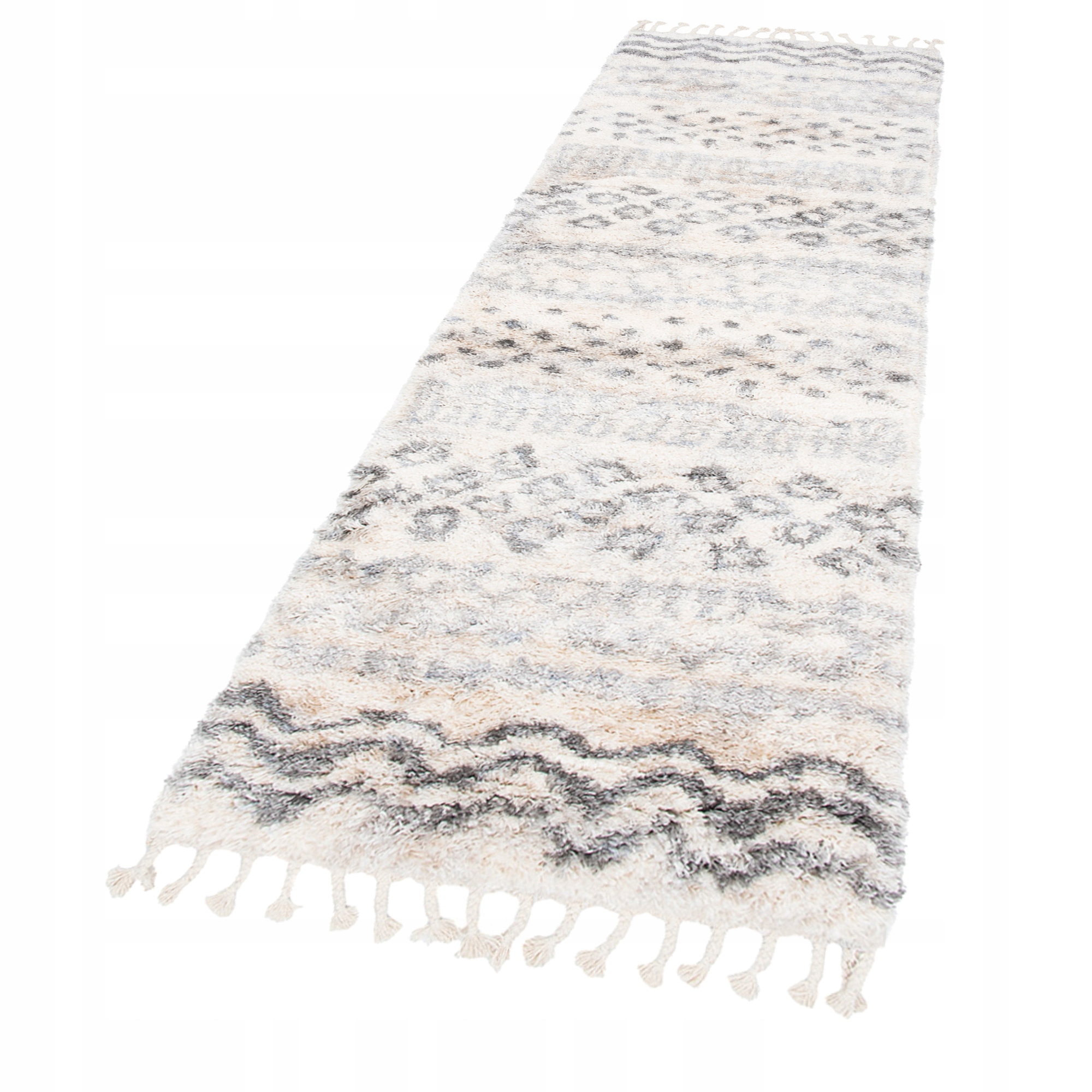 Koberec Běhoun Aztec 70x200 Shaggy Boho Plyš s třásněmi