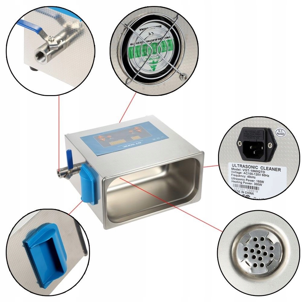GT Sonic MYJKA ULTRADŹWIĘKOWA VGT-1860QTD Marka inna