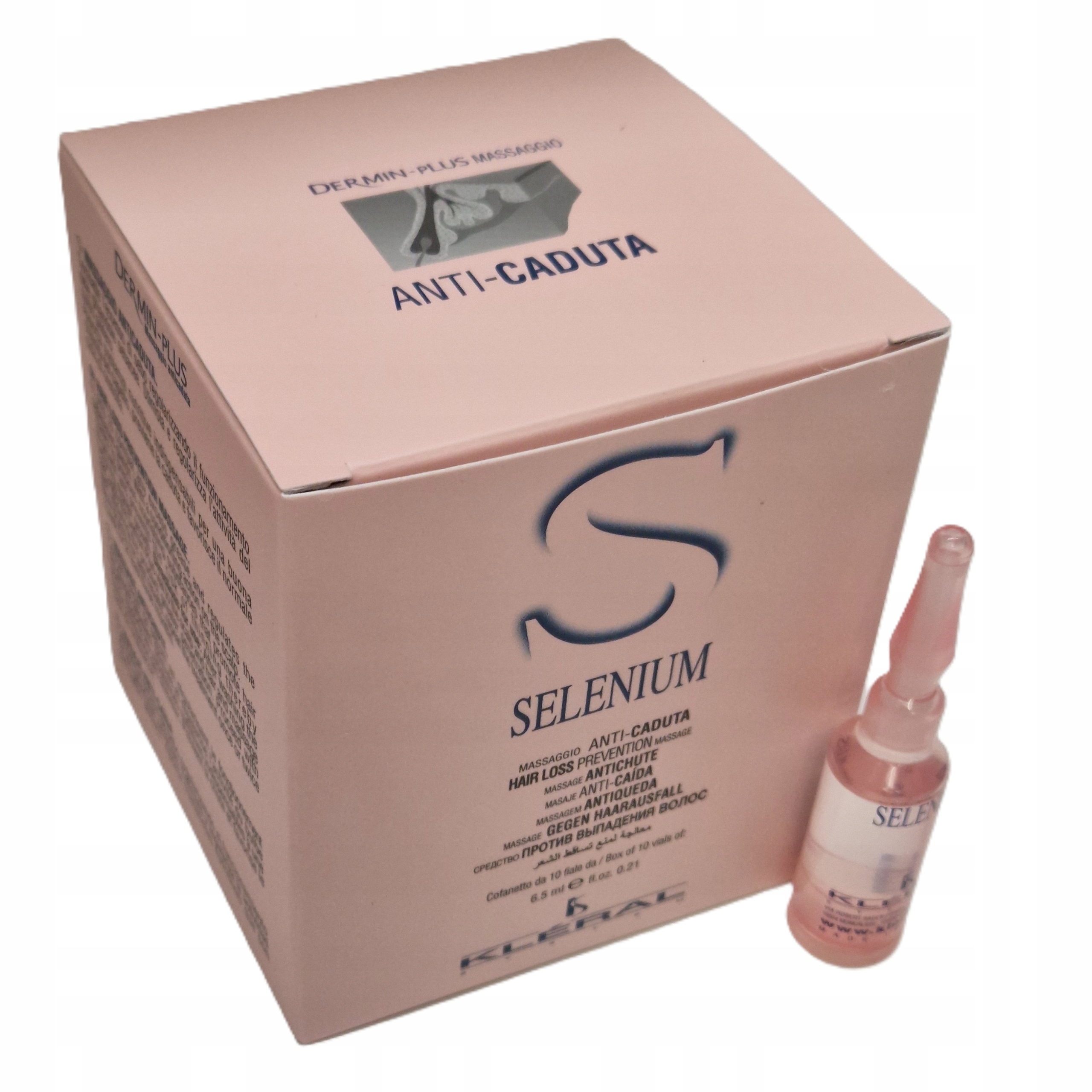 Kleral System Selenium Dermin+ ampułki zapobiegające wypadaniu 10x6,5ml