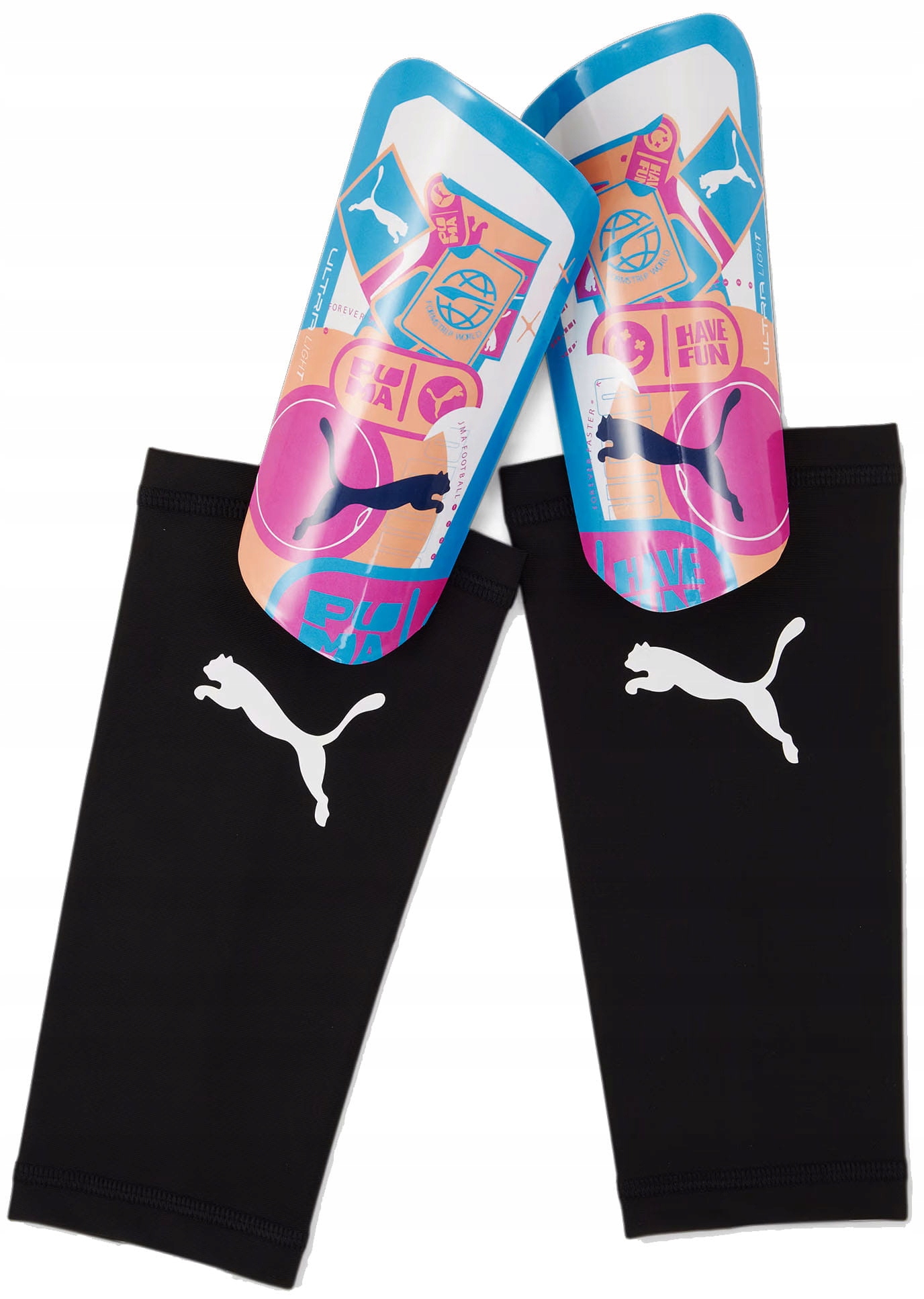 Ochraniacze Piłkarskie dla Dzieci na Piszczele ze Skarpetą Dziecięce Puma
