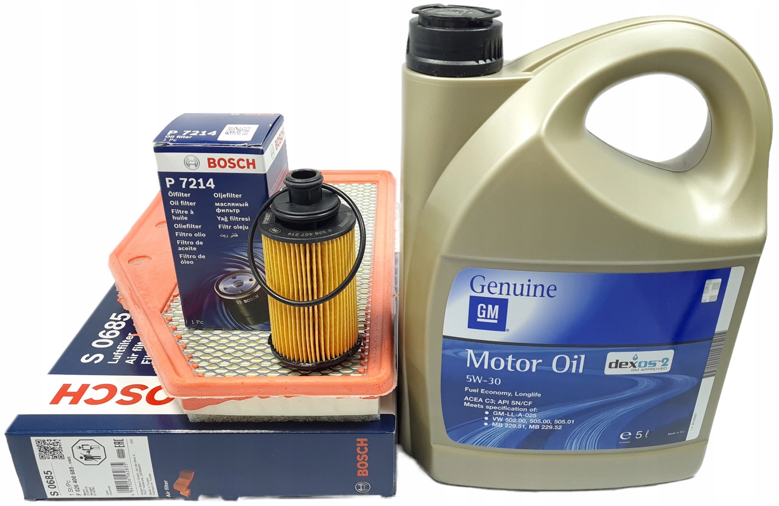 Sada 2 Filtrů Bosch Olej Gm 5W30 5L Opel Insignia B 2.0 CDTi B20DTH