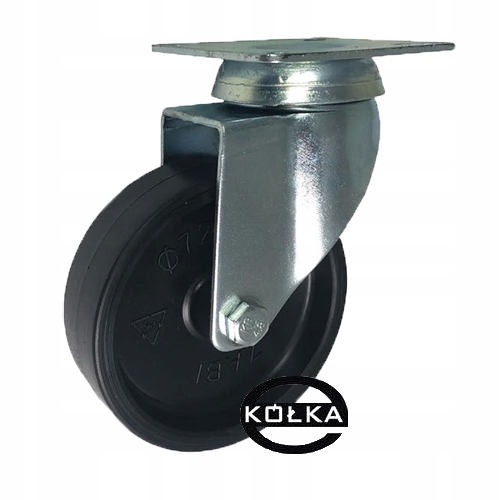 

Koło meblowe fi. 75 mm w obudowie skrętnej