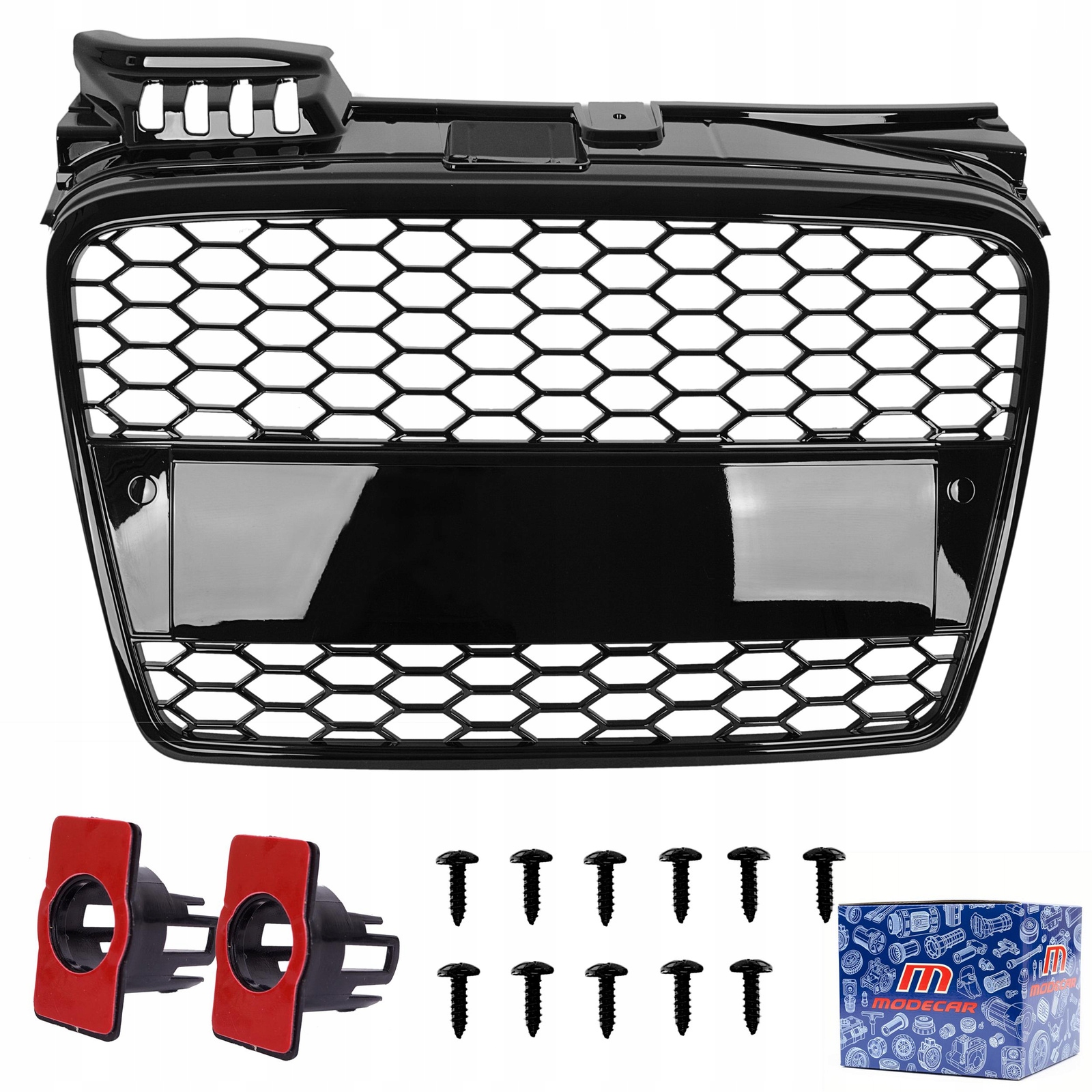Audi A4 B7 2004-08 Černý Lesk Atrapa Grill Rs Look Medová Plástev