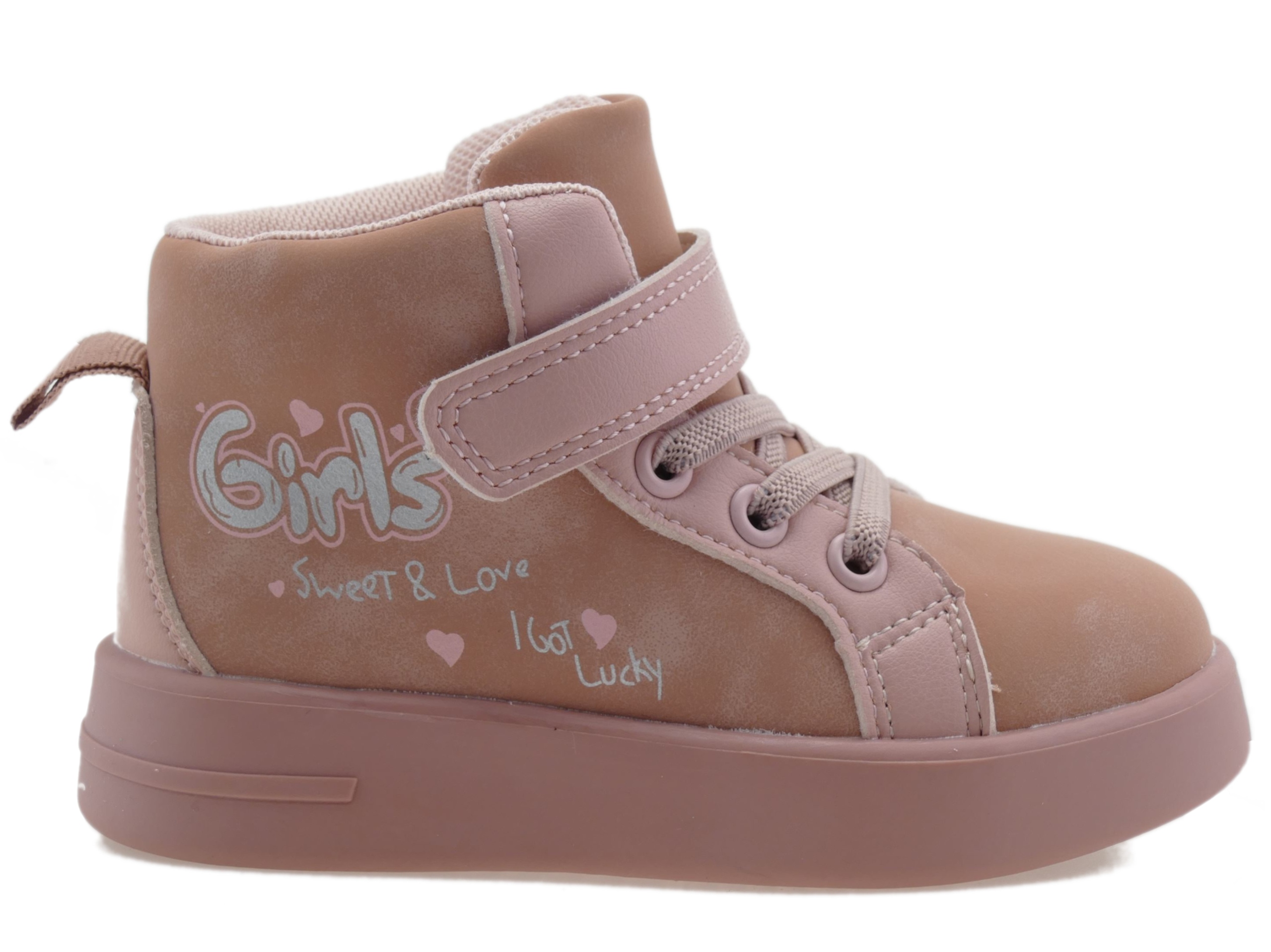 DZIEWCZĘCE TRZEWIKI PÓŁBUTY DZIECIĘCE BOTKI BUTY PRZEJŚCIOWE NA RZEPY R. 21 Marka Apawwa