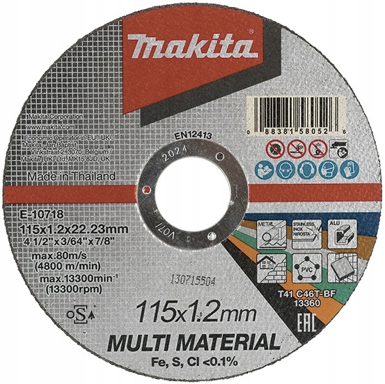 

Tarcza Tnąca Inox Pvc Cegła 115mm E-10718 Makita