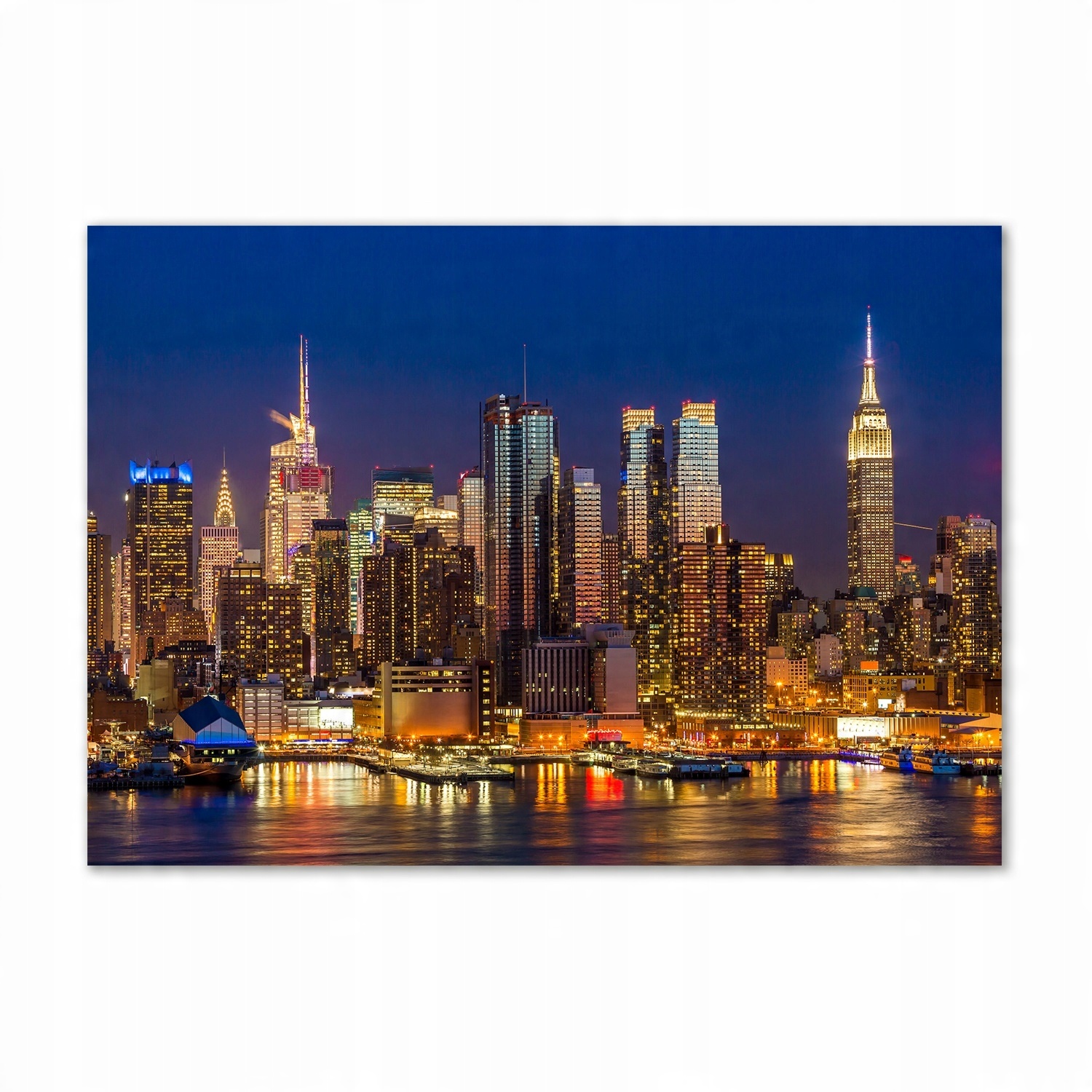 

Foto obraz szkło hartowane Manhattan nocą 100x70
