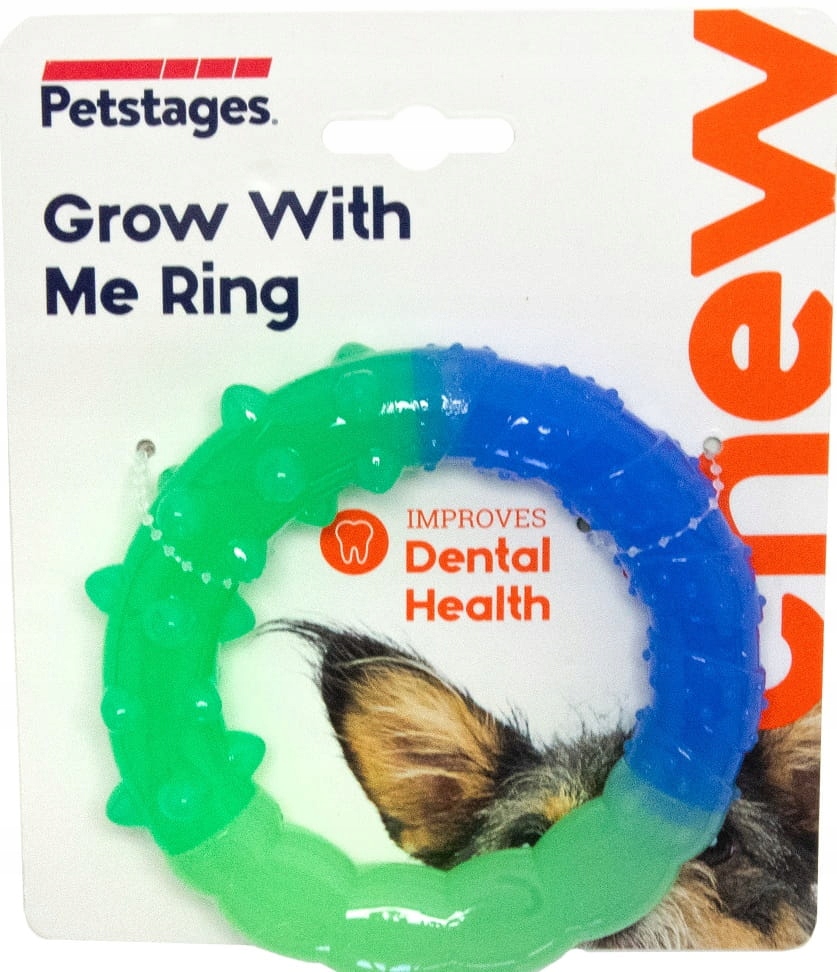 

Gryzak dla psa Grow With Me Ring - zielono-niebies