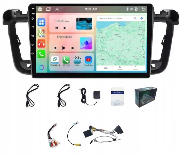 Rádio Navigácia Carplay Peugeot 508 Wifi Android 4GB 64GB