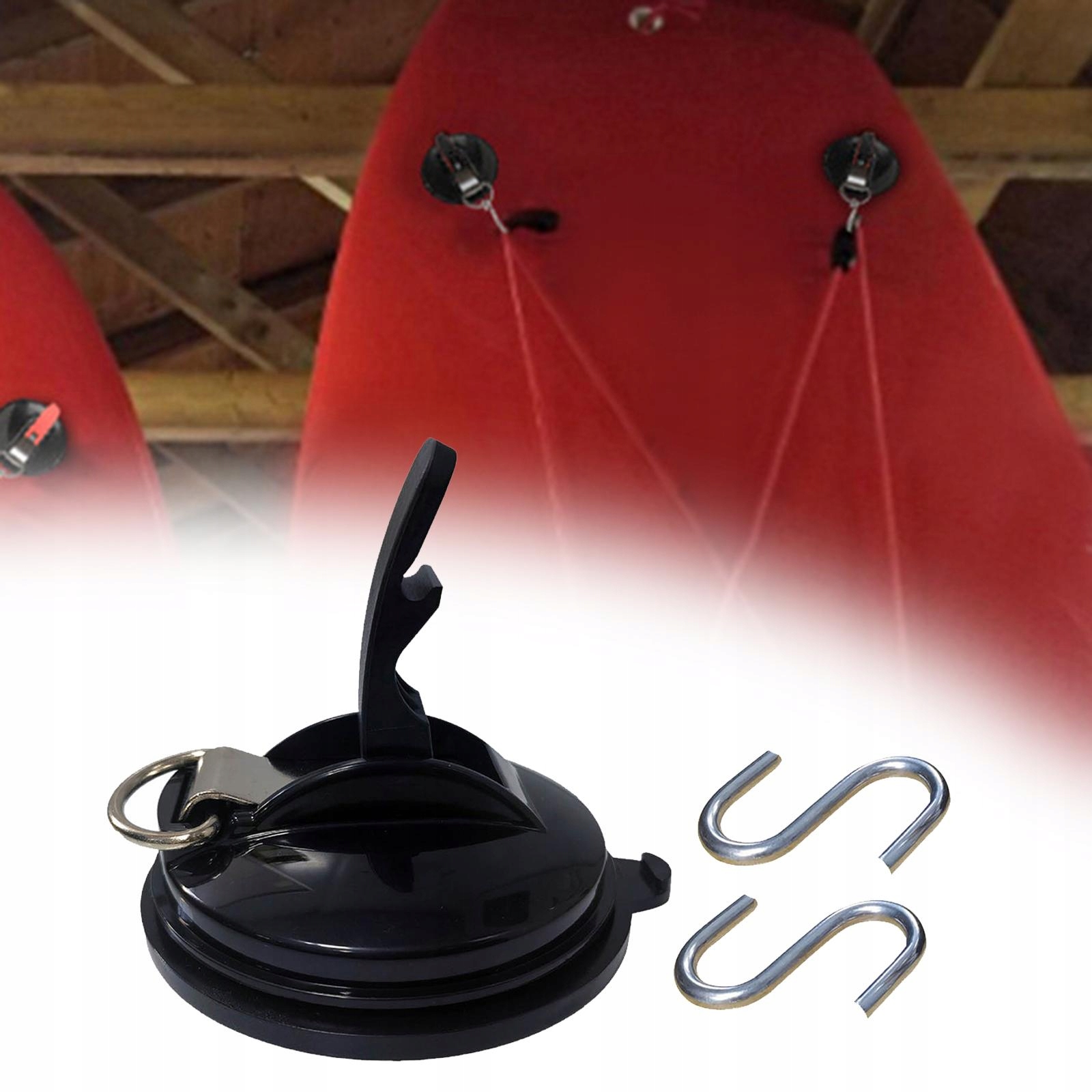 Durable Anchor Suction Cup with 2 Hooks Tie Down Długość 14 cm