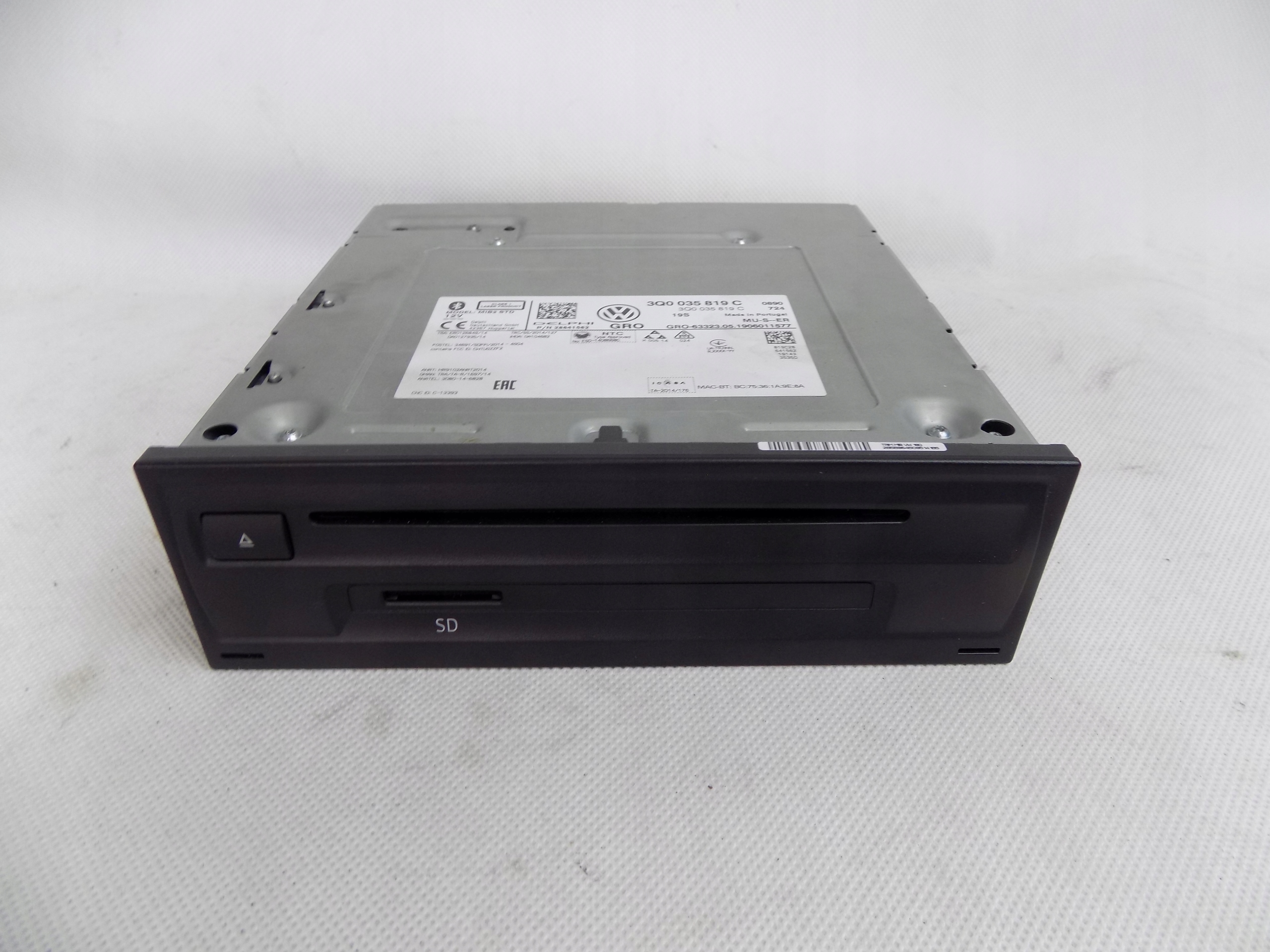 VW GOLF VII PASSAT B8 CZYTNIK KART MIB ZMIENIARKA 3Q0035819C