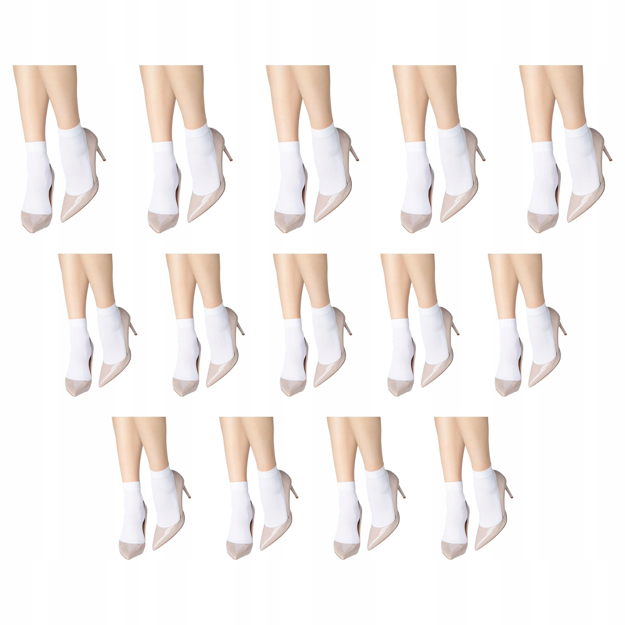 7 x Ponožky Soks 40 den Marilyn White, 2 páry v balení