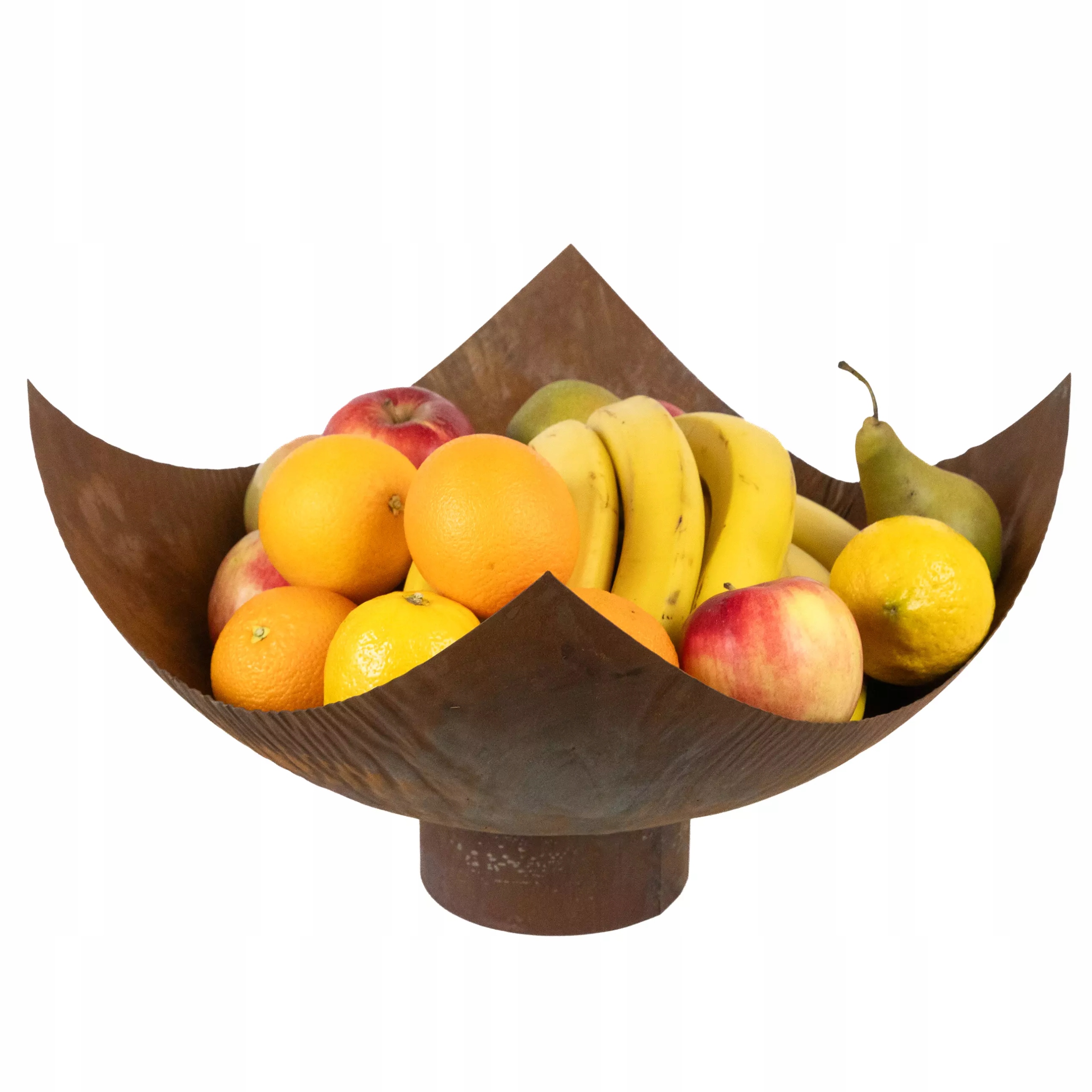 Podnos Miska Koš Na Ovoce Dekorativní Kovová Ocel Ručně Kovaná Rezavá