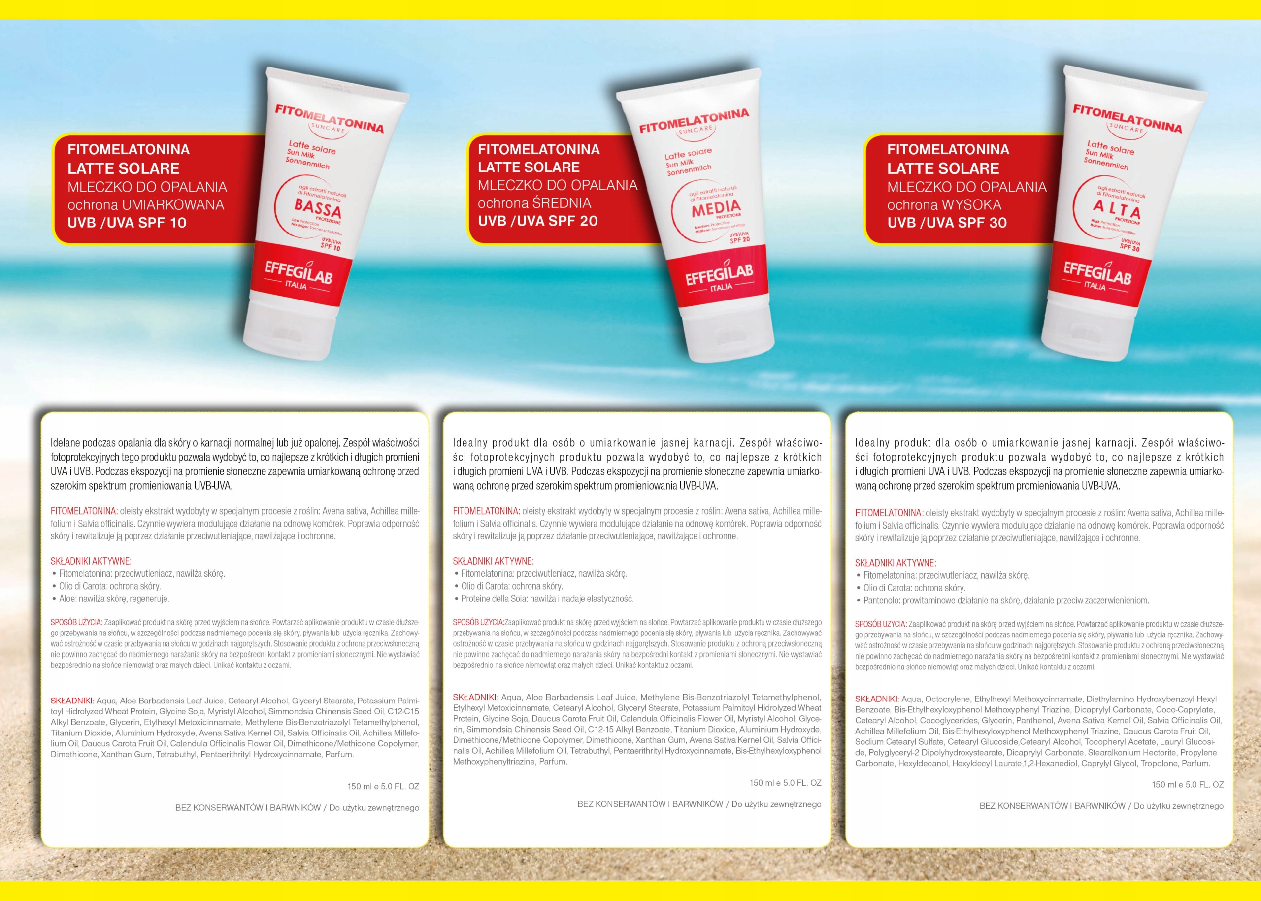 FITOMELATONINA KREM OCHRONNY 150 ml UVA UVB SPF30 Rodzaj mleczko