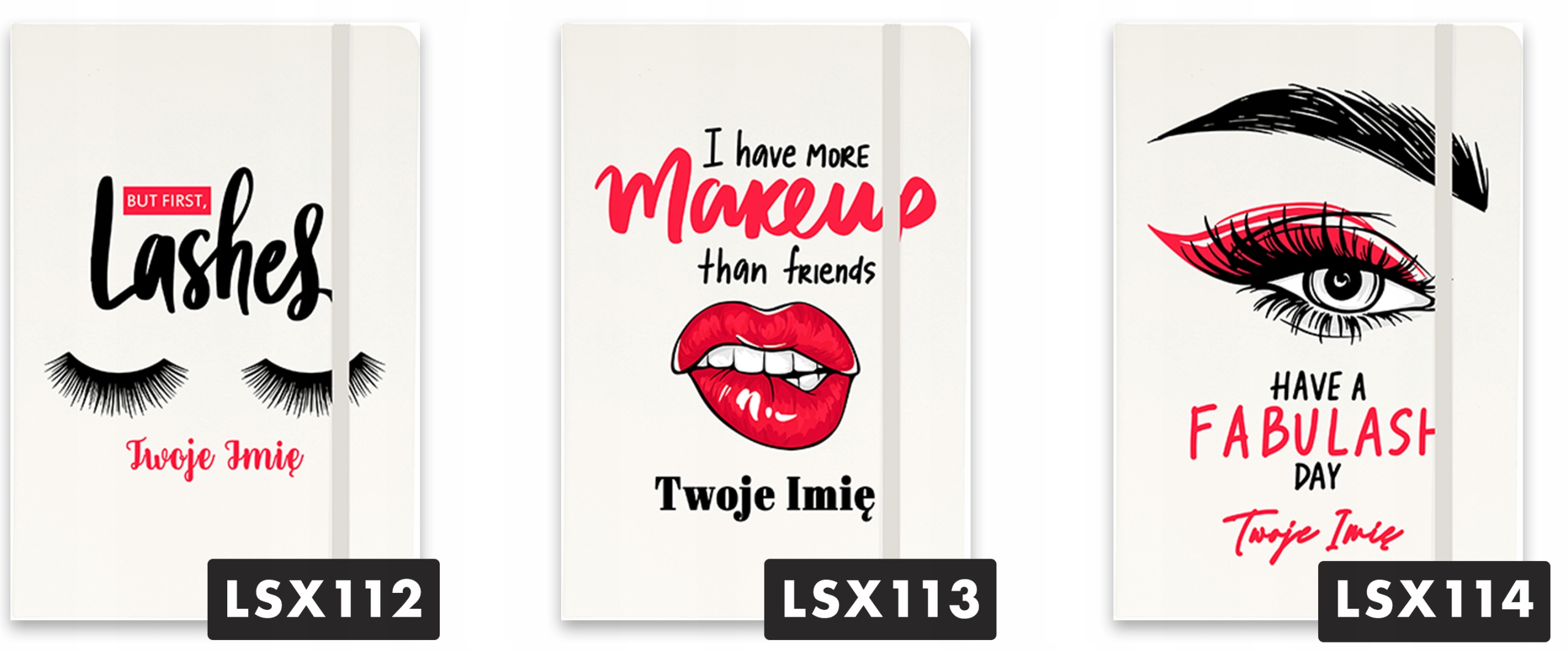 Notes Notatnik A5 Biały DLA STYLISTKI RZĘS IMIĘ Wz Rozmiar A5