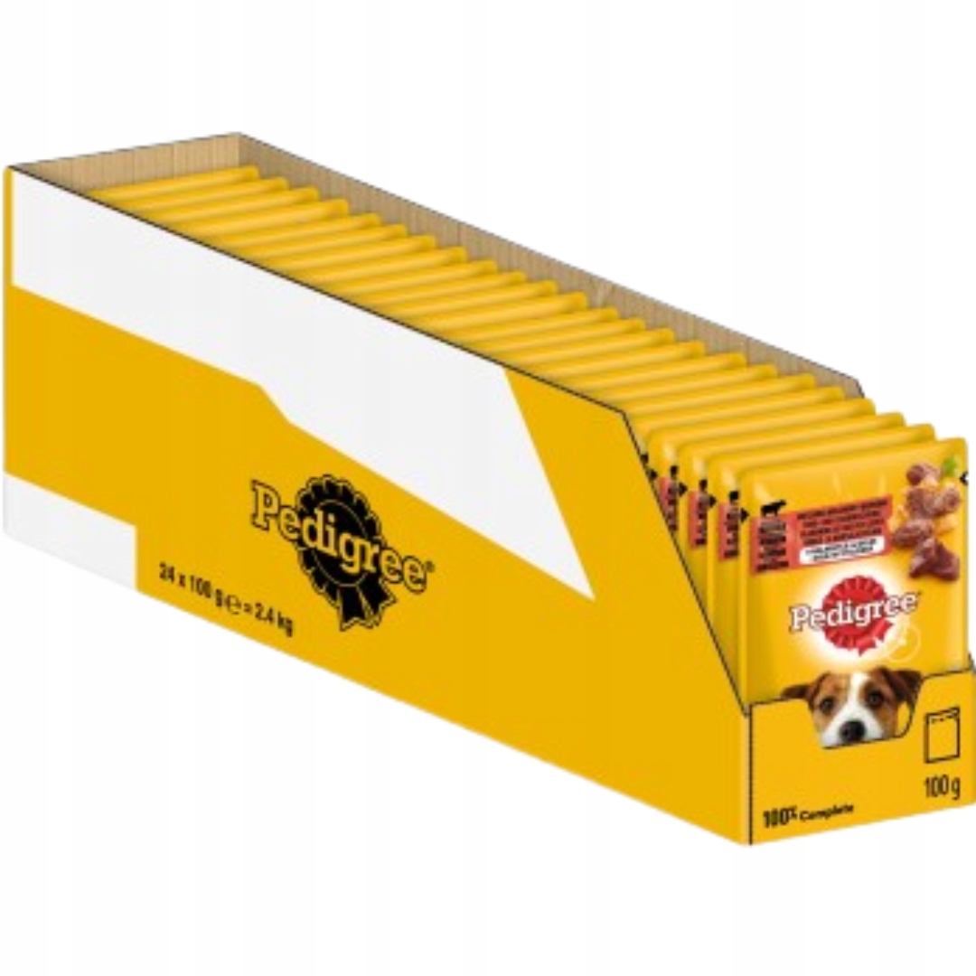 Levně Pedigree Vlhká s směsí hovězího masa a jater v želé 100 g x 24 kusů