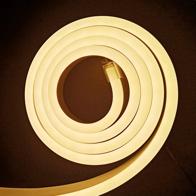 NEON LED 12V SILICONE 6x12 R1 BIAŁY CIEPŁY IP67