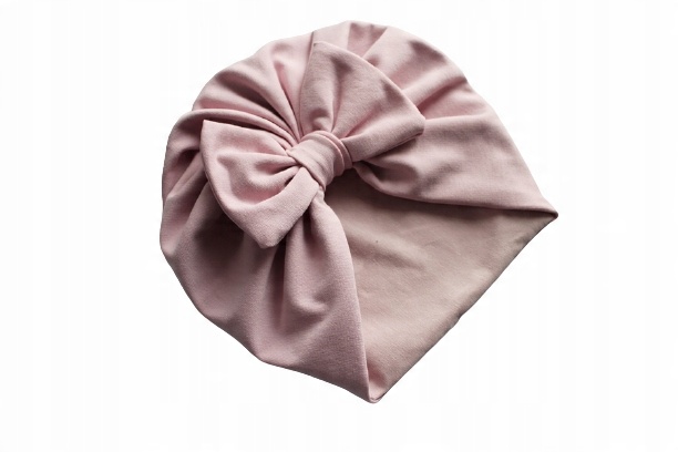 

Czapka turban brudny róż podwójny Kokarda 42-44
