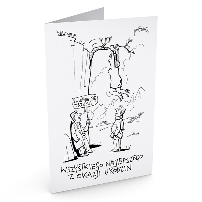 KARTKA URODZINY ŚWIETNIE SIĘ TRZYMA A. MLECZKO