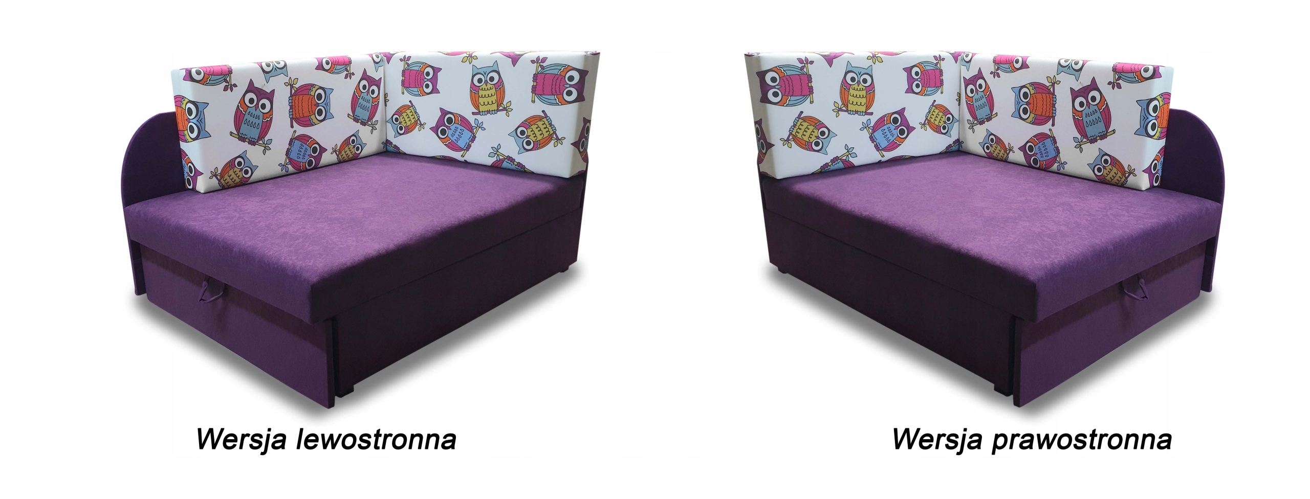 Designerskie Łóżko Dziecięce z Kolorowymi Akcentami - Rozkładane Szerokość mebla 77 cm