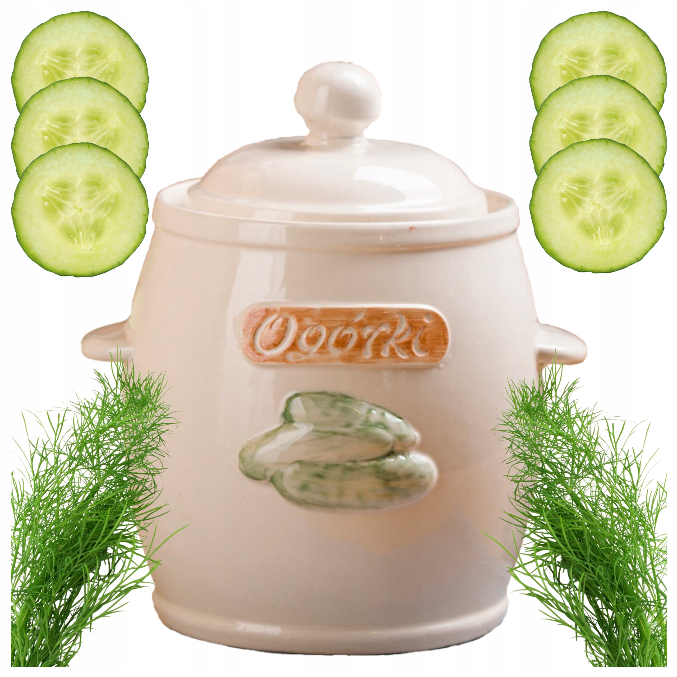 Sud K Nakládání 3 L Kamenina Hermetický Hrnec Okurky Víko