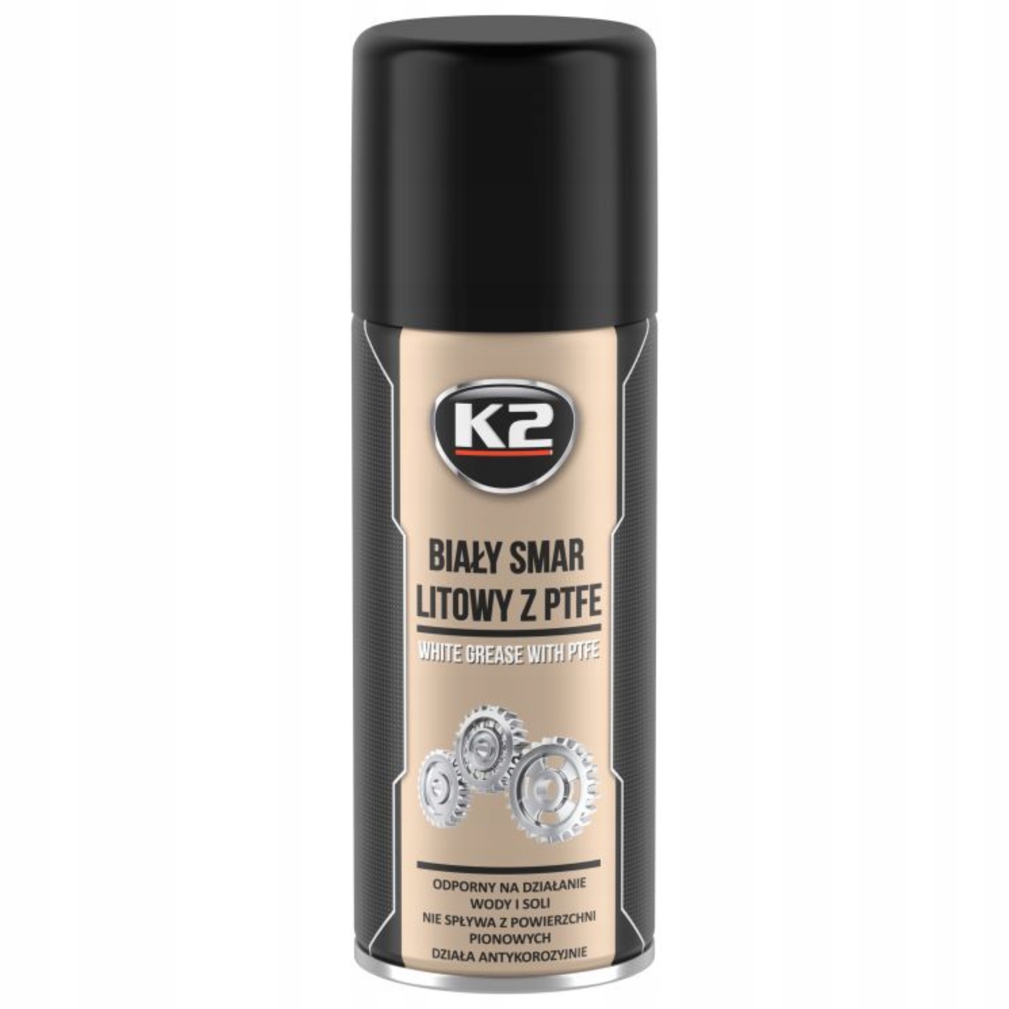 Biały smar litowy spray z Ptfe zawiasów łożysk sworzni resorów K2 400ml