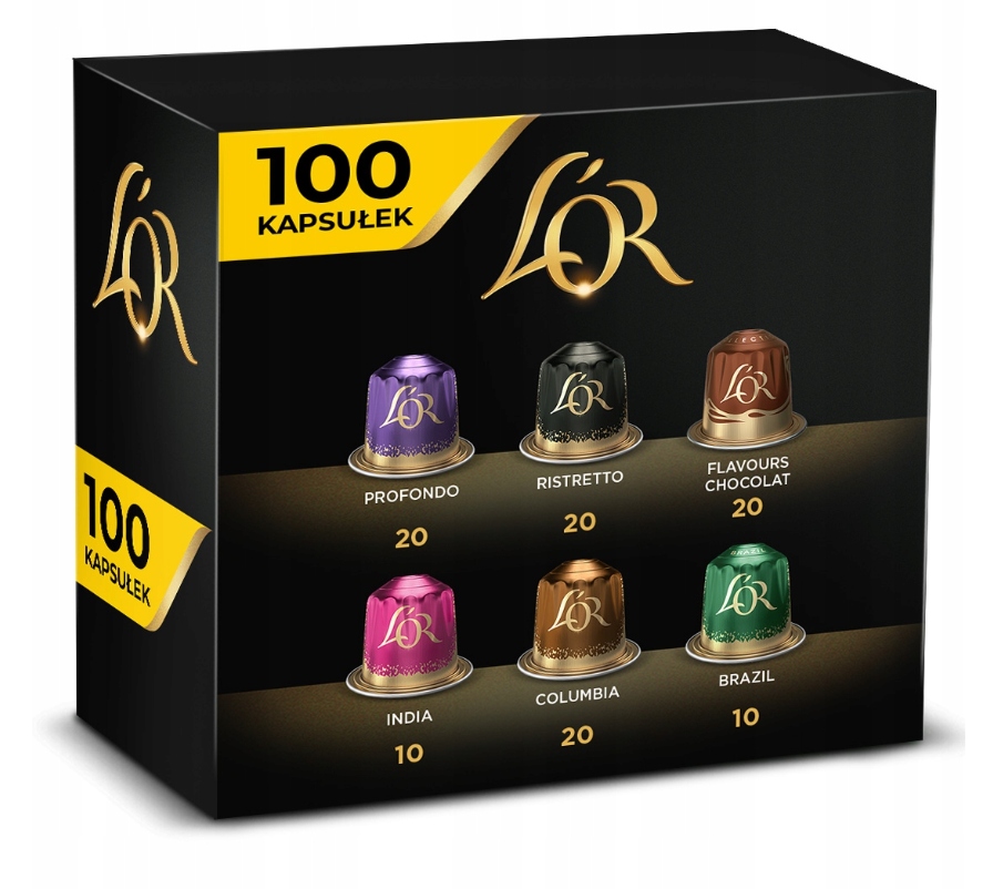 Kapsułki do Nespresso L'or Zestaw mix smaków 100 szt.