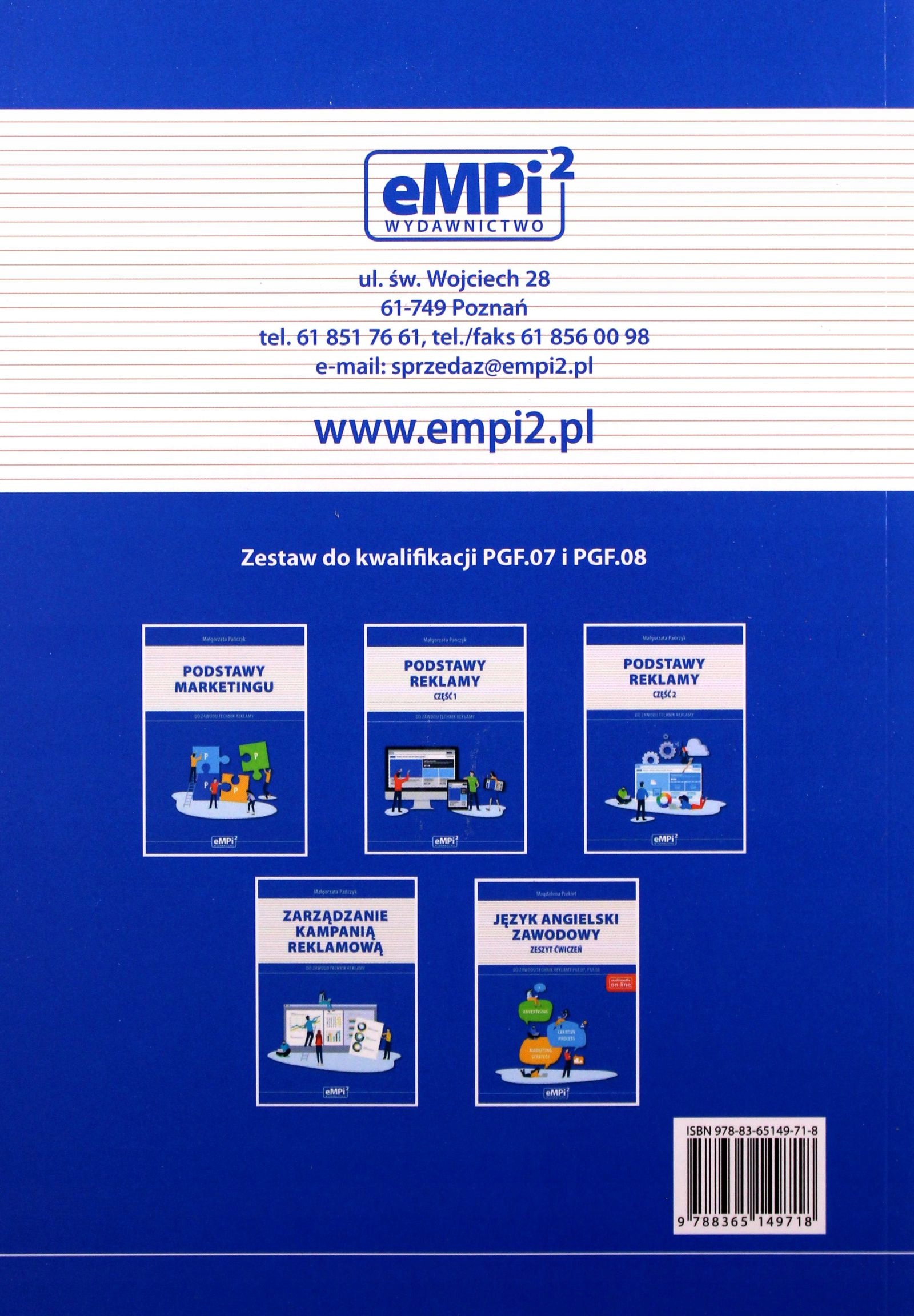 KWALIFIKACJA PGF.07 PODSTAWY REKLAMY CZ.1 - Małgor Stan opakowania oryginalne