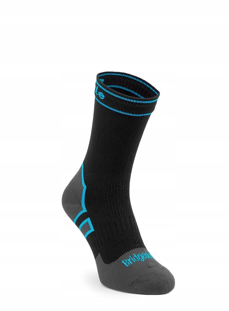 Skarpety wodoodporne Bridgedale StormSock Mid Boot black/blue 36-39