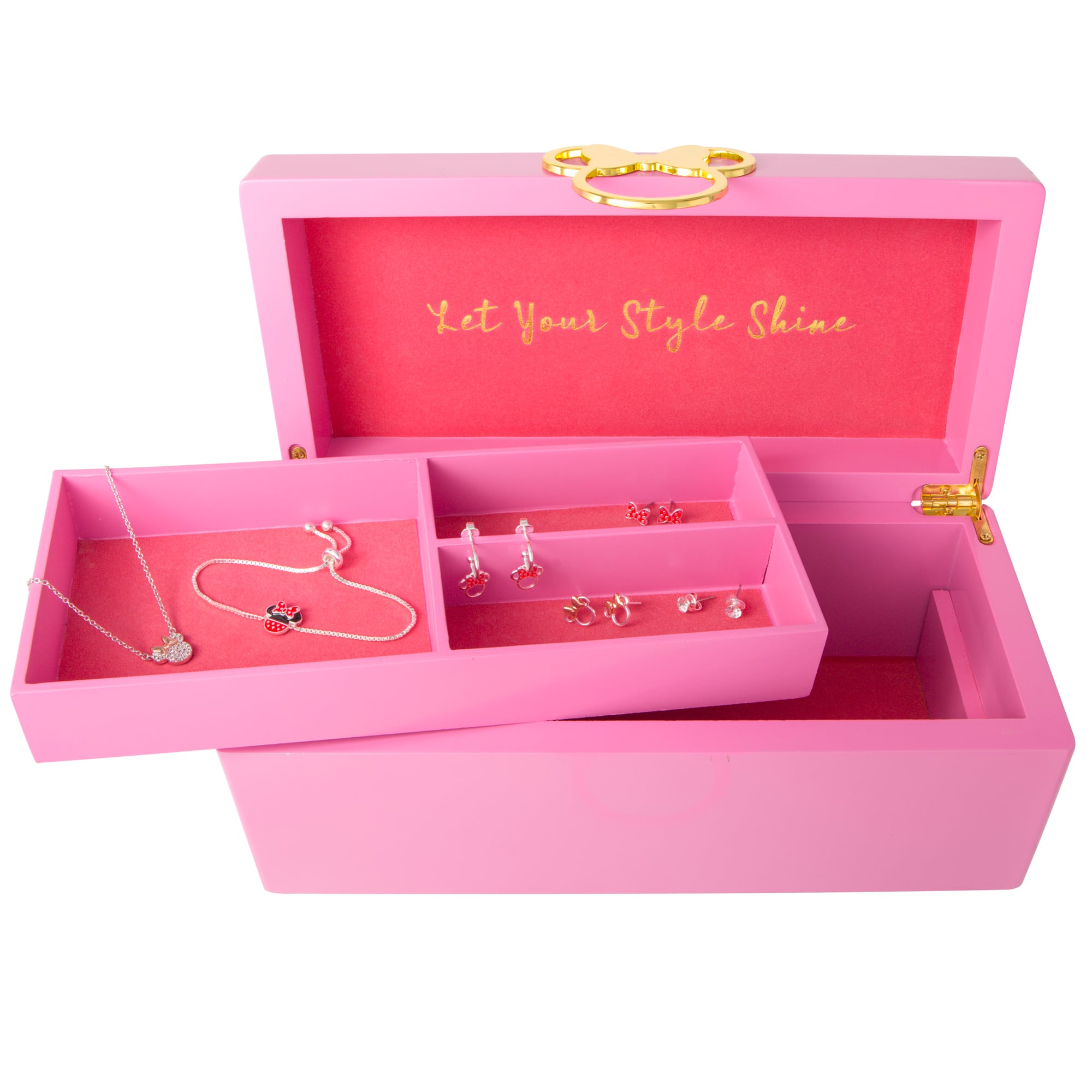 Minnie Dřevěná krabička na šperky 24 x 11,5 x 10 cm