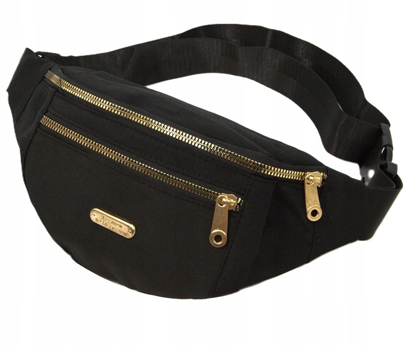 NERKA CZARNA SASZETKA DAMSKA TRZYKOMOROWA POJEMNA NA WYCIECZKĘ