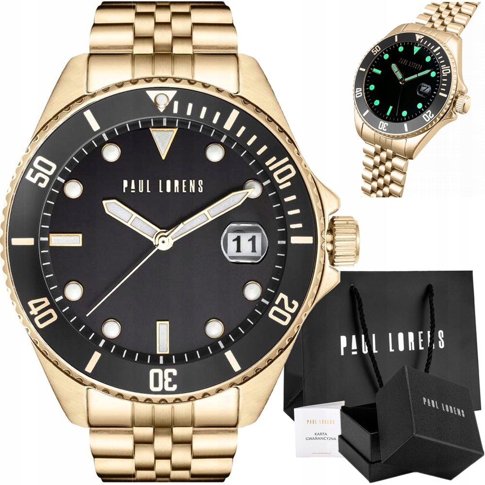 Pánské hodinky Torez datumovka Zlatá S Gravírováním