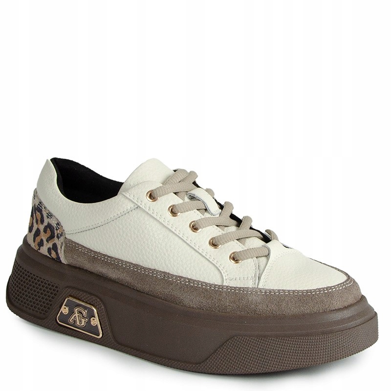 Cambell 26-19343BG Béžové Kožené Tenisky 38