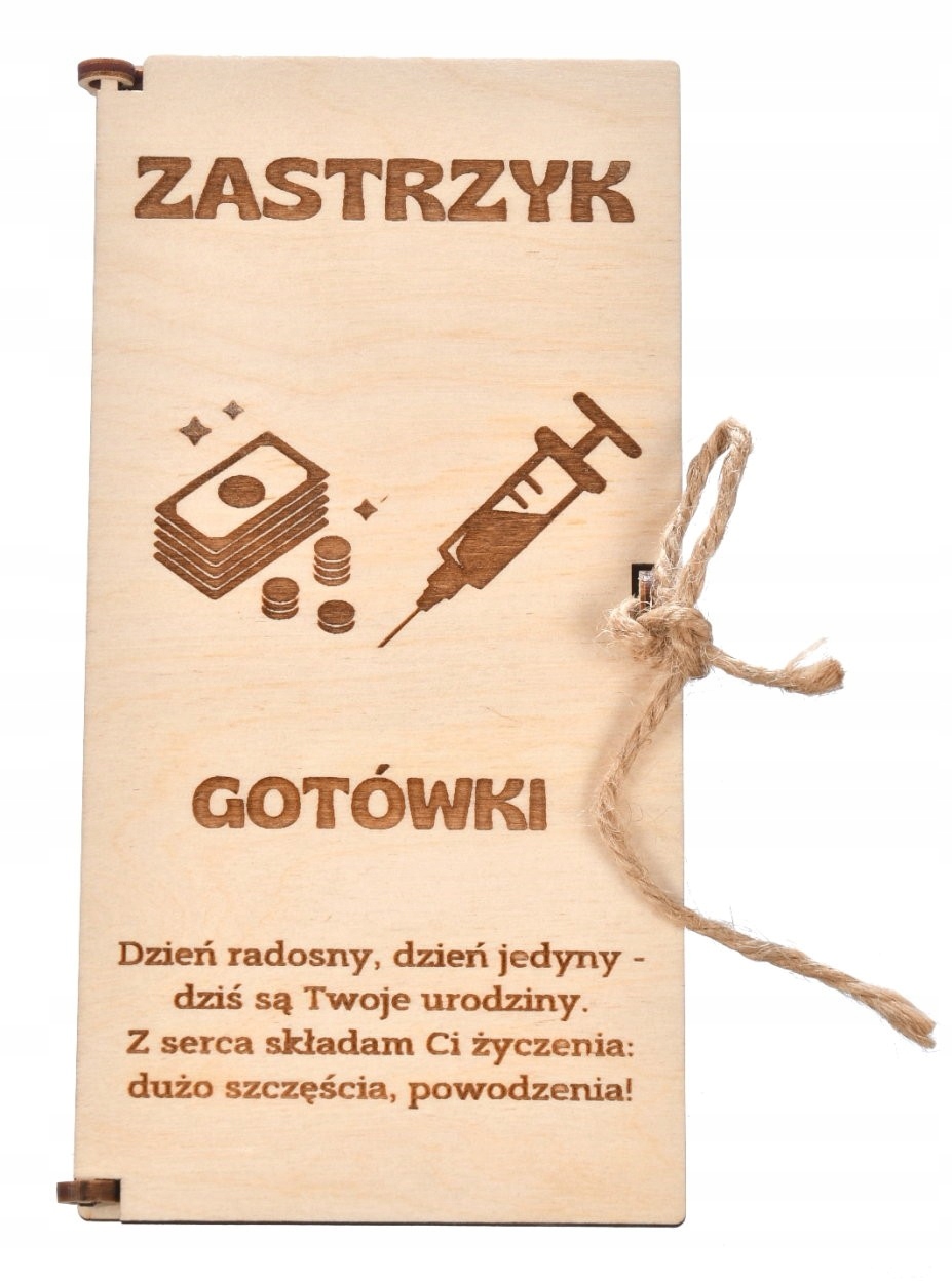 

Pudełko Na Pieniądze Z Grawerem Urodziny