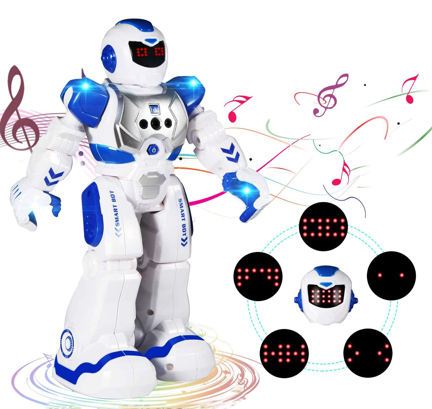 ROBOT INTERAKTYWNY ZDALNIE STEROWANY CHODZI DŹWIĘK Zasilanie akumulatorowe