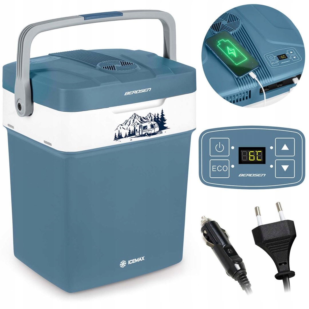 Turistická lednička Berdsen Icemax 29 litrů Eco režim modrá Berdsen