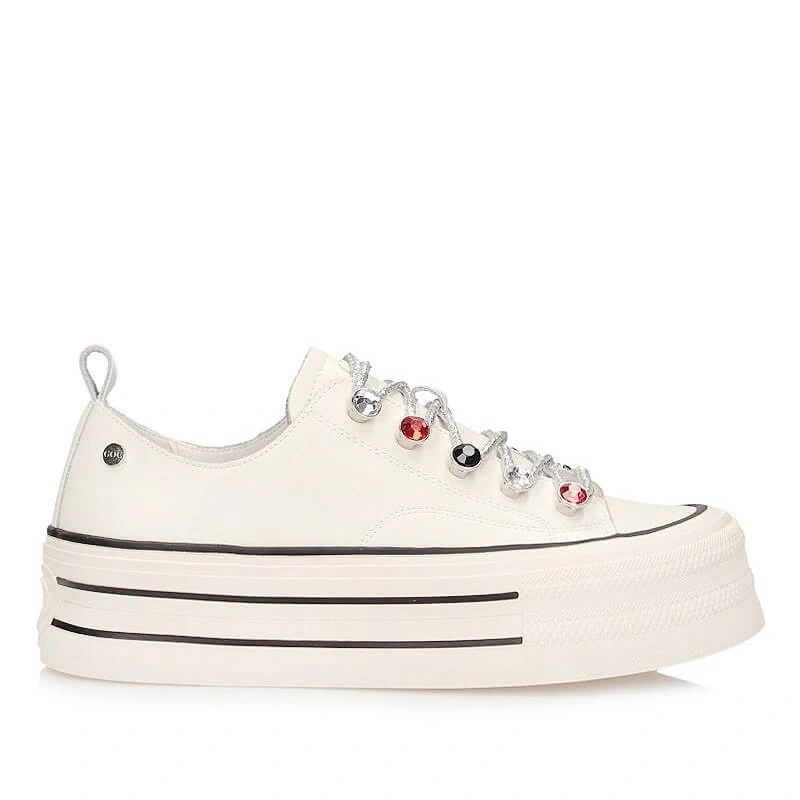 Dámské tenisky Goe pro obuv TT2N4072 krémové tenisky na platformě