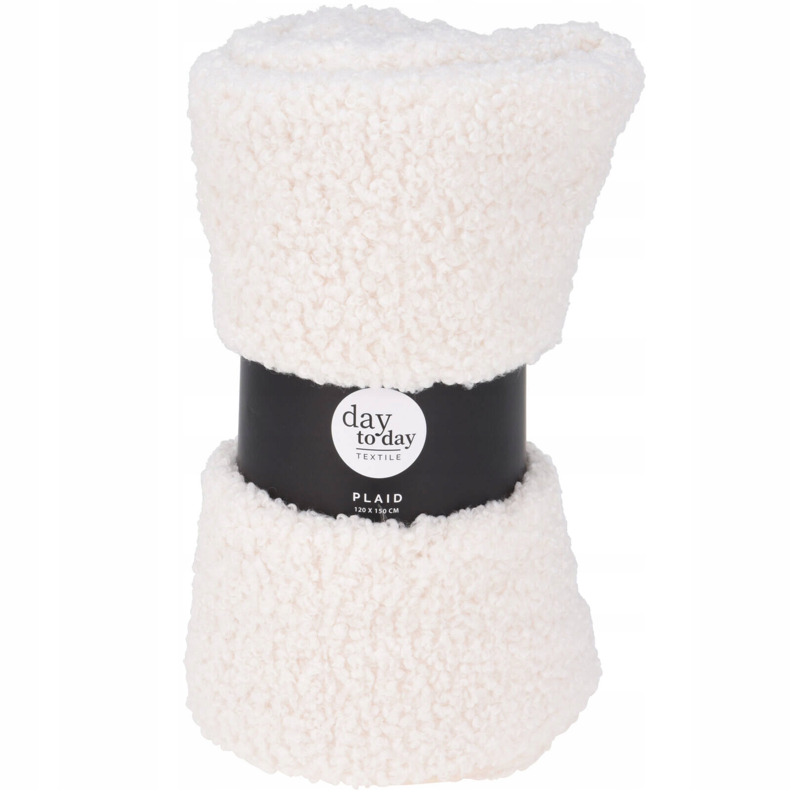 Silná Deka Boucle Polyester 150 X 120 CM, Bílá, Gramáž 800 G