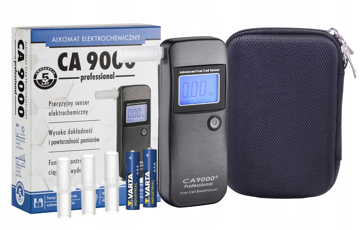 Alkohol Tester CA 9000 Professional + kalibrácie a puzdro