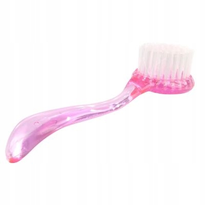 Szczoteczka do manicure okrągła różowa
