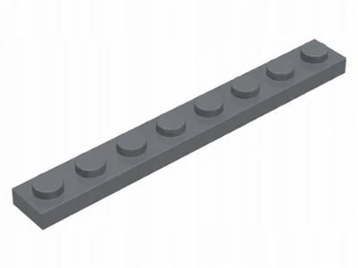 

Lego Płytka 1x8 ciemny szary 3460 5szt