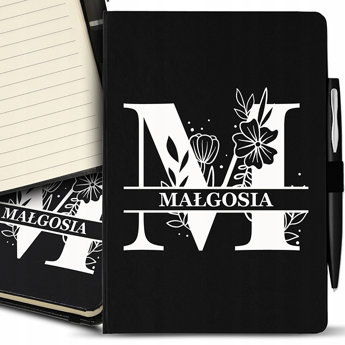 Personalizowany Notes A5 Czarny Długopis