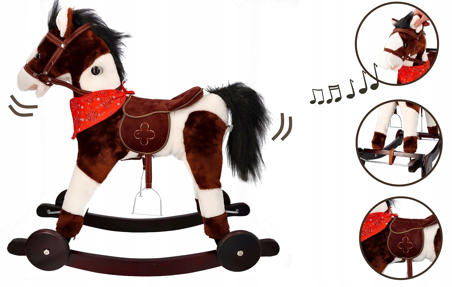 

Interaktywny konik na biegunach z kołami AdamToys