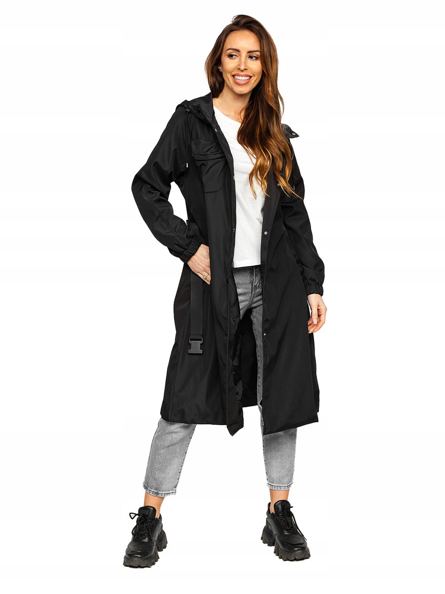 Kabátová Bunda S Kapucí Černá AG5019 DENLEY_2XL