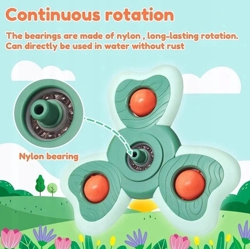 ZESTAW FIDGET SPINNER Z PRZYSSAWKĄ 4 SZT Wiek dziecka 0 +