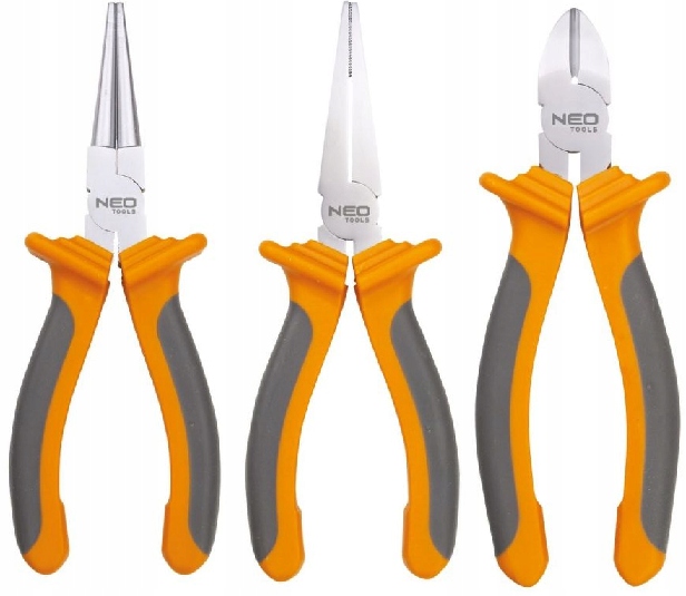 Sada Kleští 160 MM Neo Tools, Kulaté, Ploché