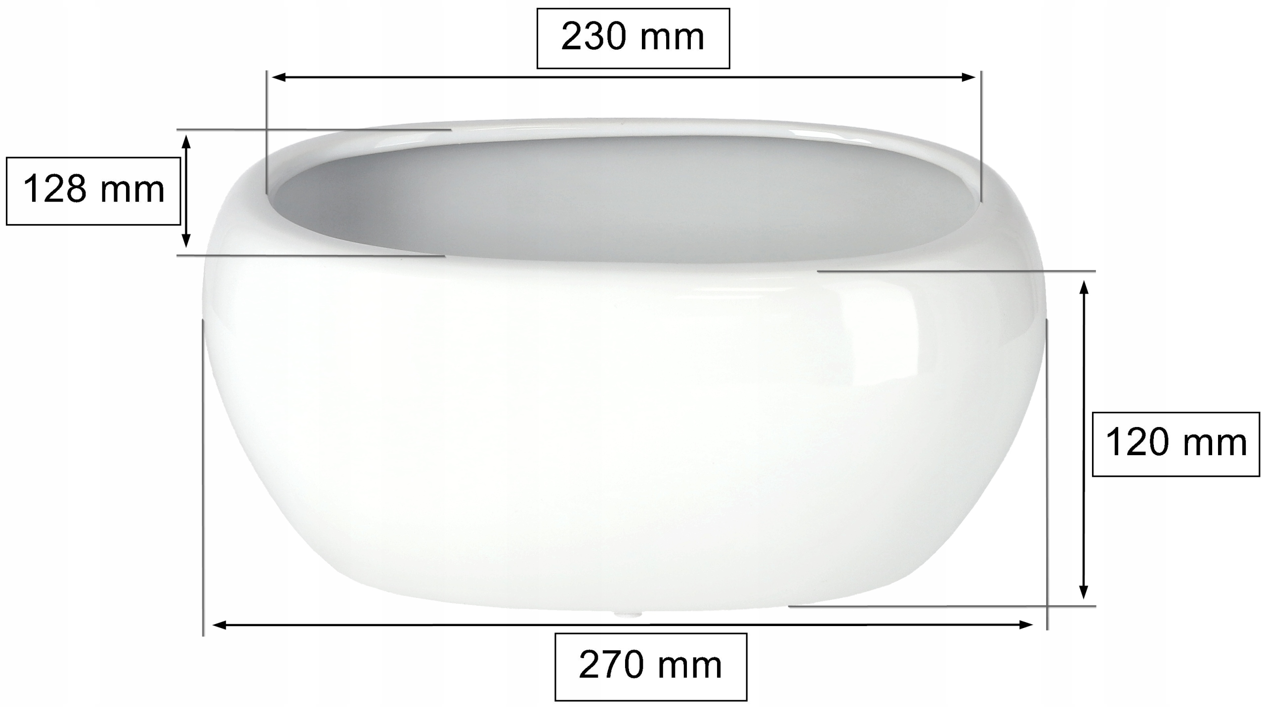 DONICZKA DONICA OSŁONKA PODŁUŻNA CERAMICZNA 270 MM Marka Kotarbau