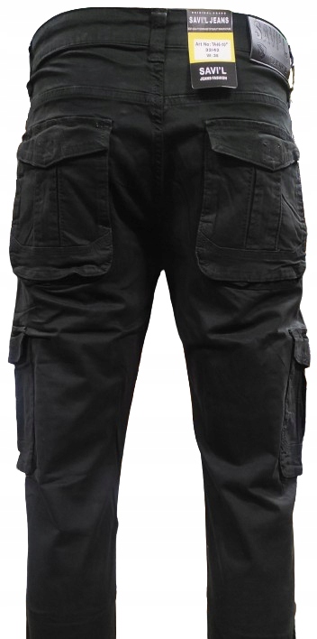 SPODNIE MĘSKIE BOJÓWKI CZARNE W40